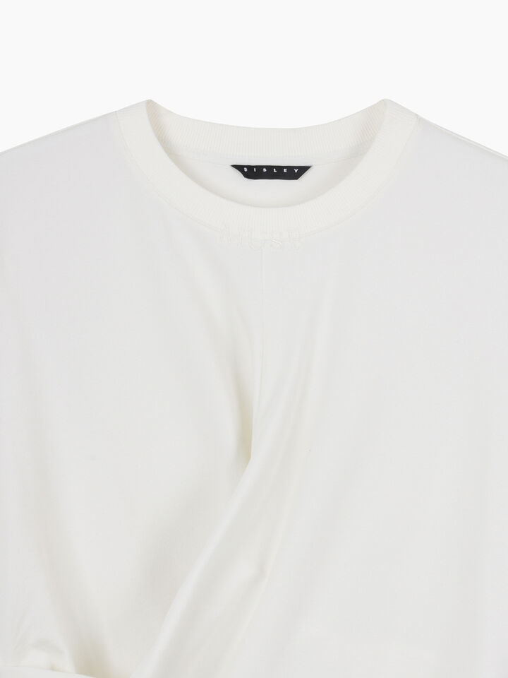 T-SHIRT - sisley k short sleeve t-shirt - Creamy White | Sisley K image number 4